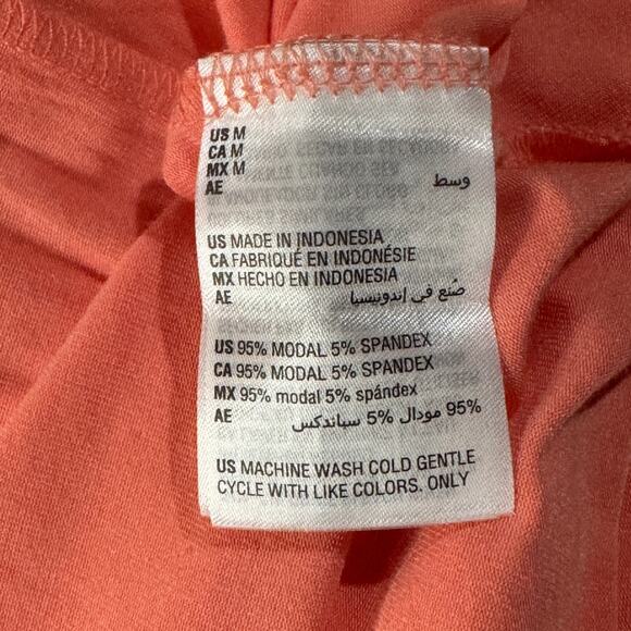 Alfani Medium Tiered Midi Dress Sleeveless Round Neck Keyhole Coral New - Picture 8 of 9